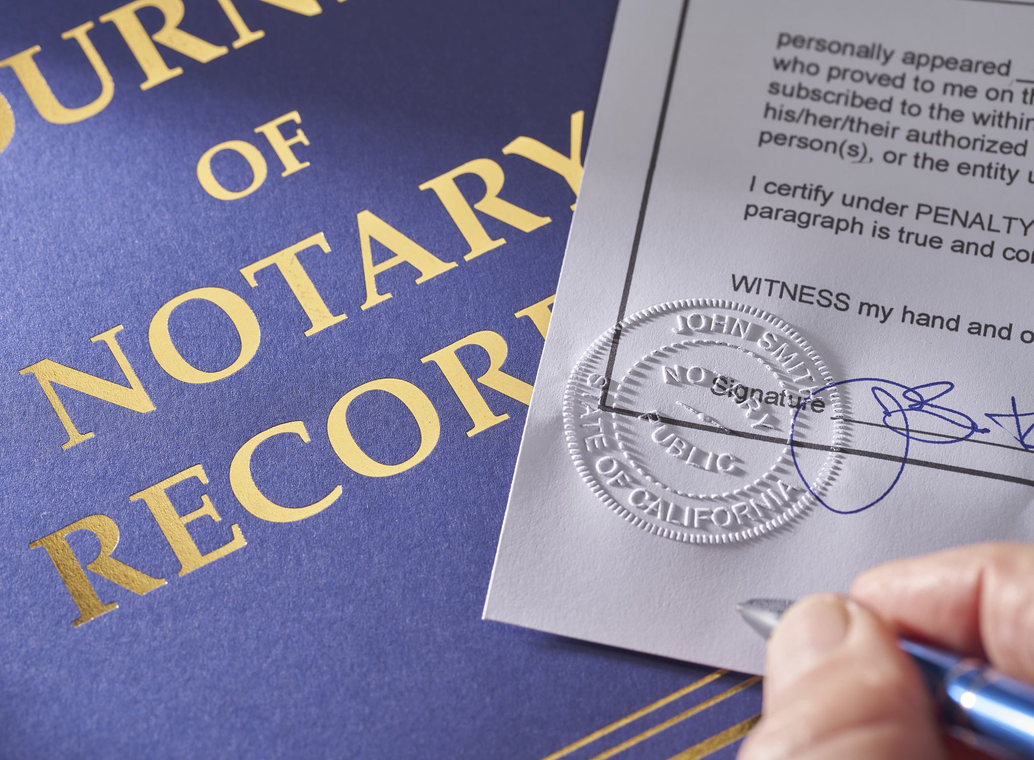 notary wording notarization signature