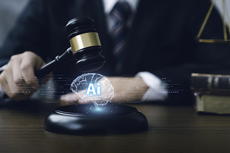 Judge ruling on a court case that uses AI